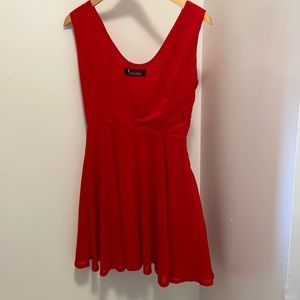 Red Skater Skirt dress